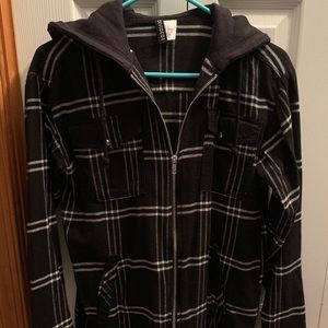 H&M Flannel Zip-up Hoodie